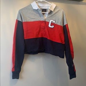 Champion Collared Color block Striped long sleeve